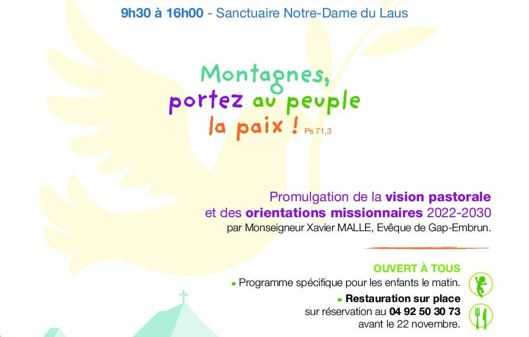 INVITATION RASSEMBLEMENT DIOCESAIN MISSION ALTITUDE 26/11/22 AU LAUS