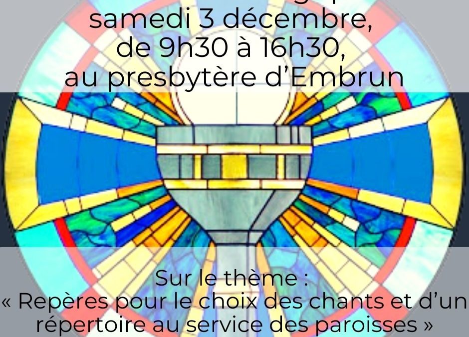 FORMATION DIOCÉSAINE « AUTOUR DE LA MUSIQUE EN LITURGIE »