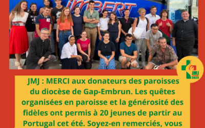 JMJ : merci aux donateurs en paroisse