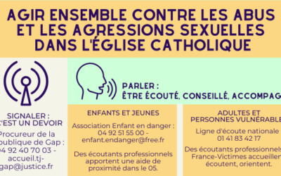 Agir ensemble contre les abus et les agressions sexuelles dans l’Église Catholique